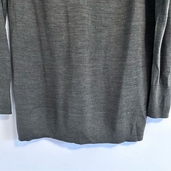 NWOT 100% Merino Wool Green Boyfriend Cardigan - Picture 11 of 12